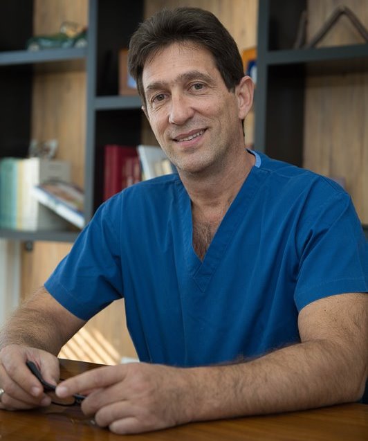 Dr. George Pashias in his office at the Pashias Dental Clinic